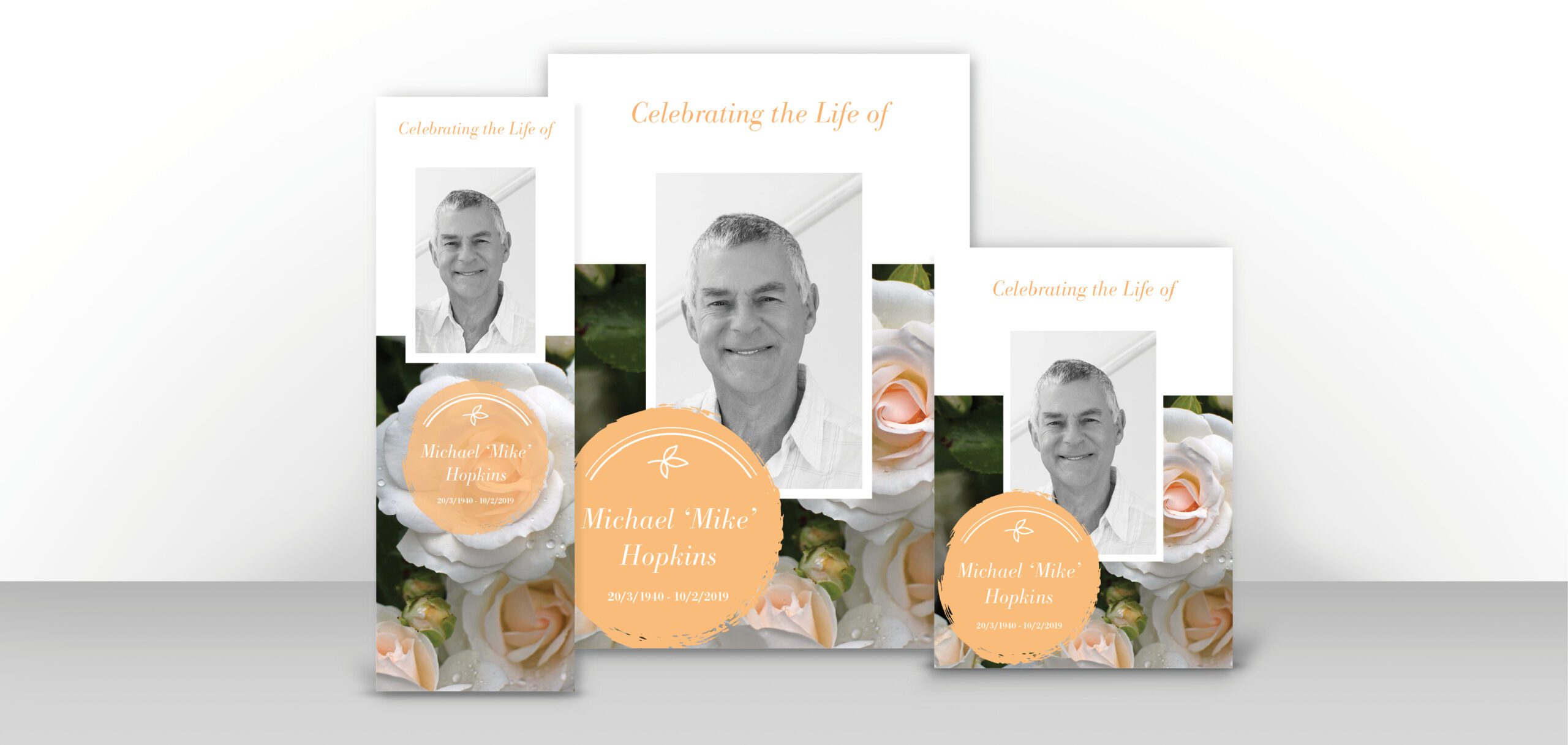 floral collection memorial stationery