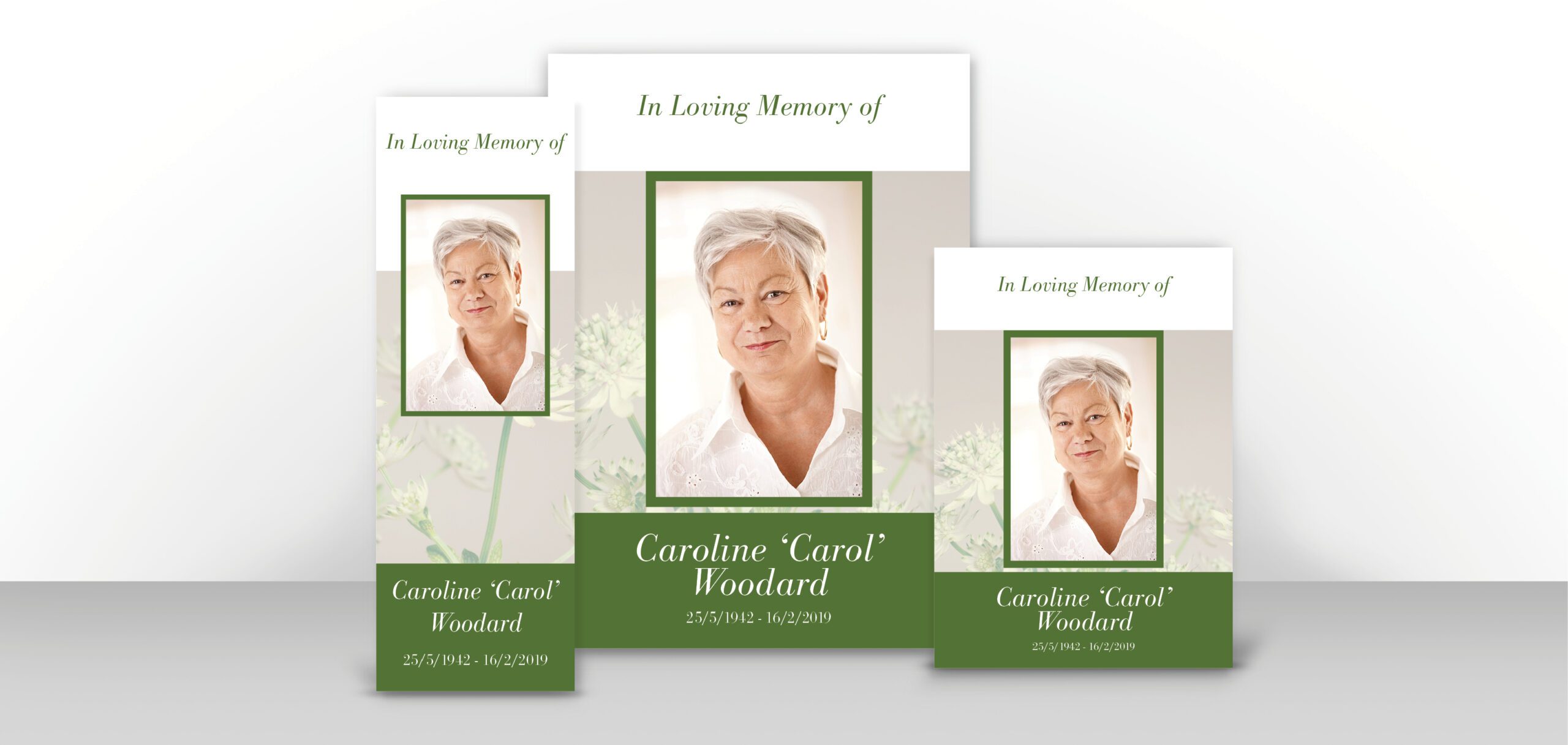 floral collection memorial stationery