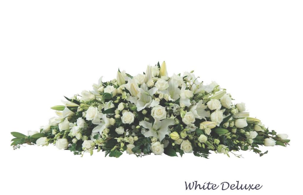 White Deluxe funeral flowers