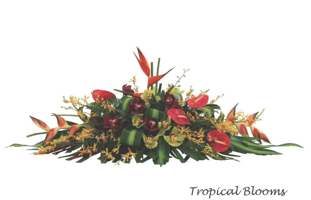 Tropical Blooms funeral flowers