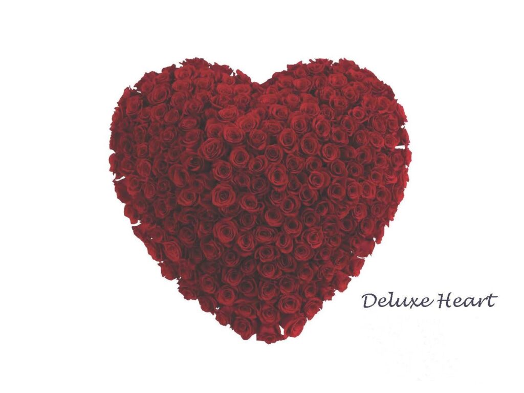 Deluxe Red Rose Heart funeral flowers